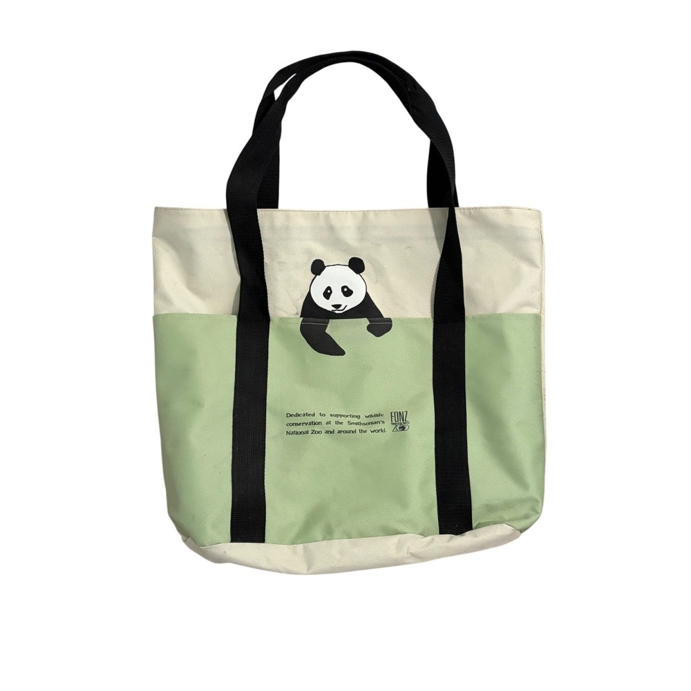 FONZ Smithsonian Friends Of The National Zoo Vintage Members Tote Bag Panda Bear